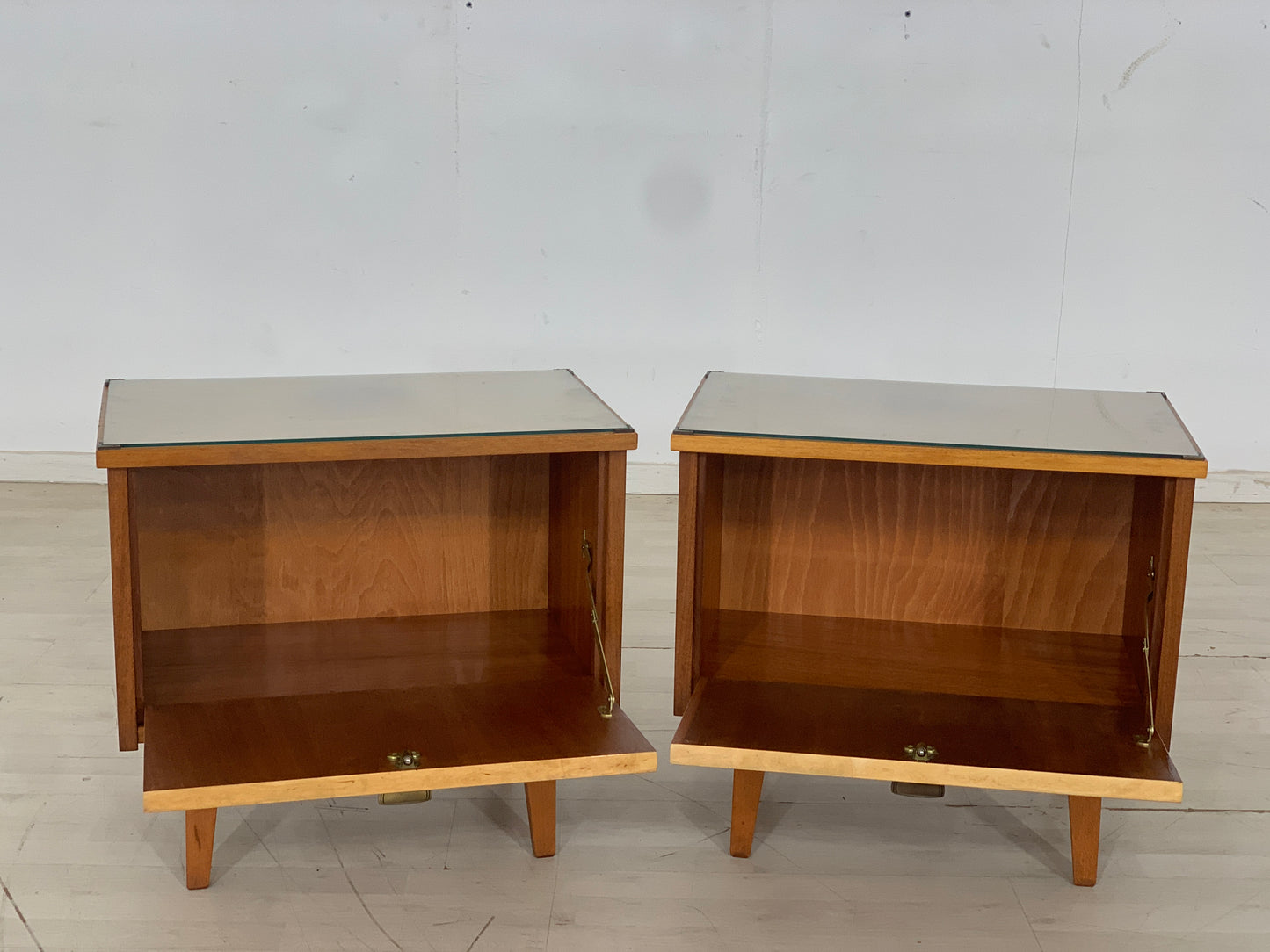 2x Vintage bedside tables, nightstands, side table