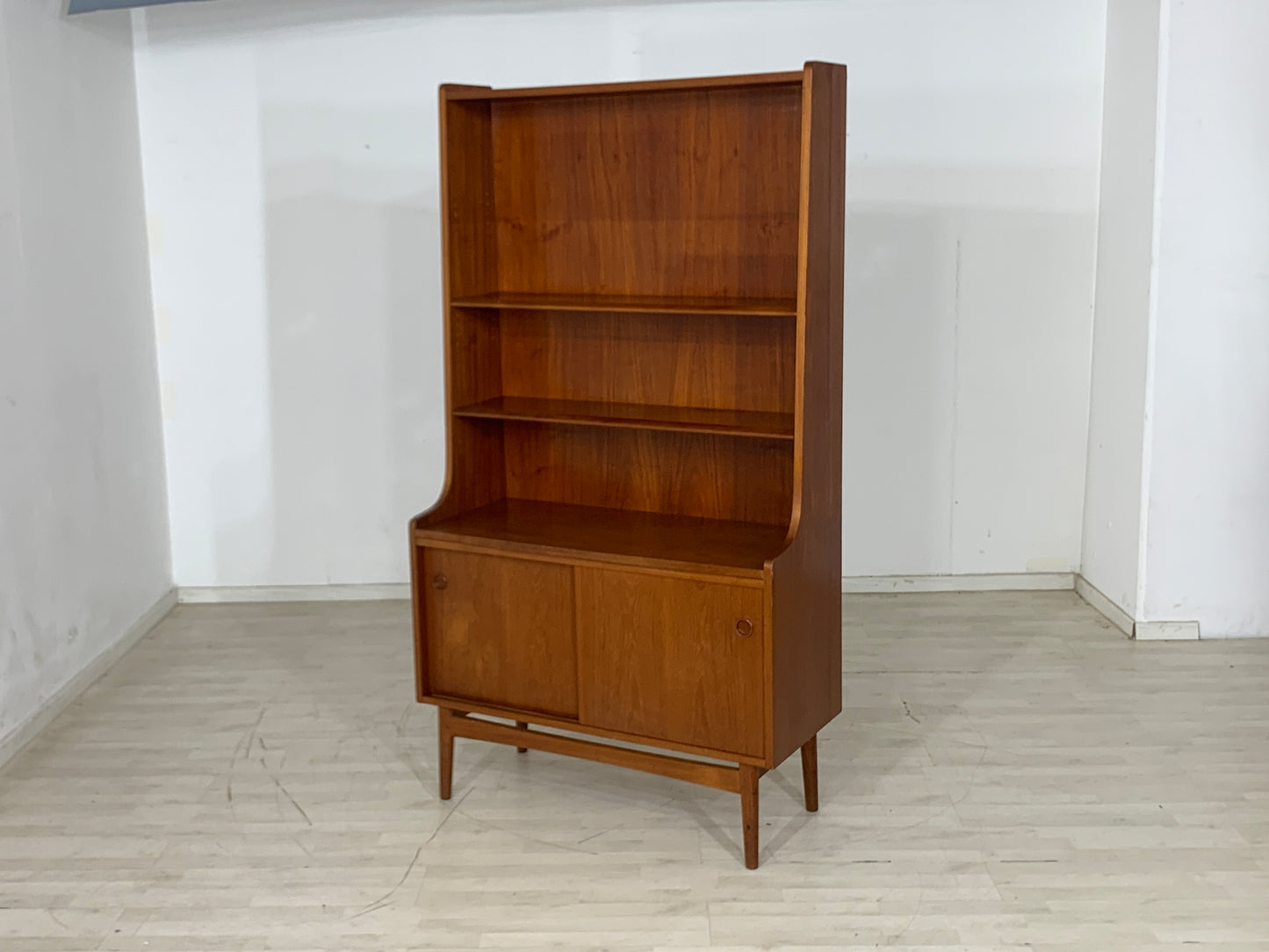 DANISH TEAK SHELF CABINET BOOKSHELF VINTAGE