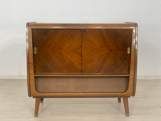 Meuble phono vintage, lecteur de disques TV, meuble à musique, 1959