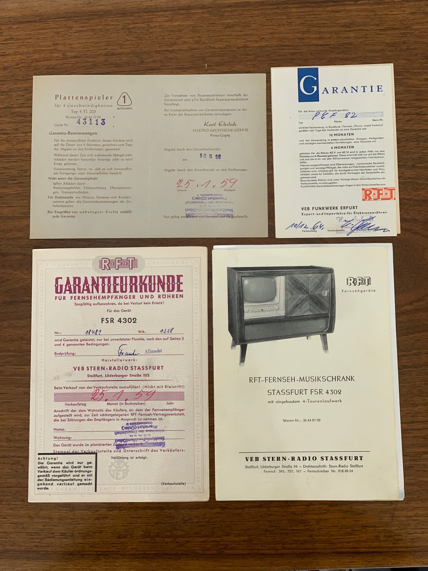 Meuble phono vintage, lecteur de disques TV, meuble à musique, 1959