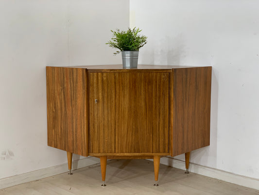 Commode d'angle vintage, armoire d'angle, commode, placard
