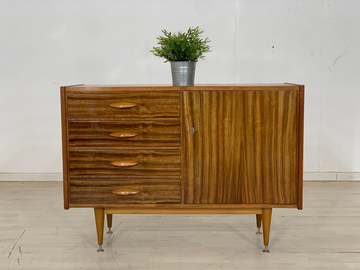 Mid Century Chest of Drawers Vanity Cabinet Linen Cabinet Vintage