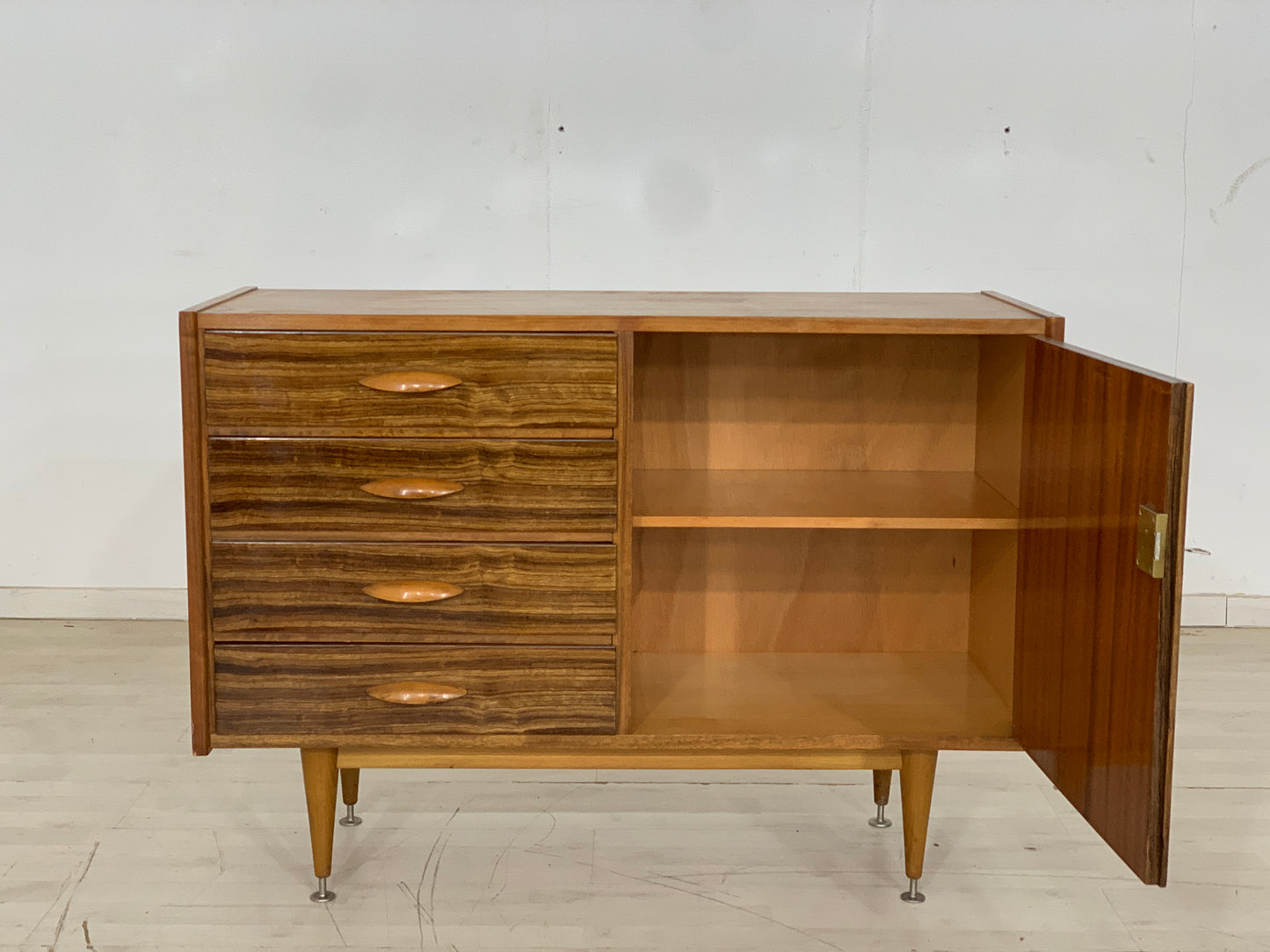 Mid Century Chest of Drawers Vanity Cabinet Linen Cabinet Vintage