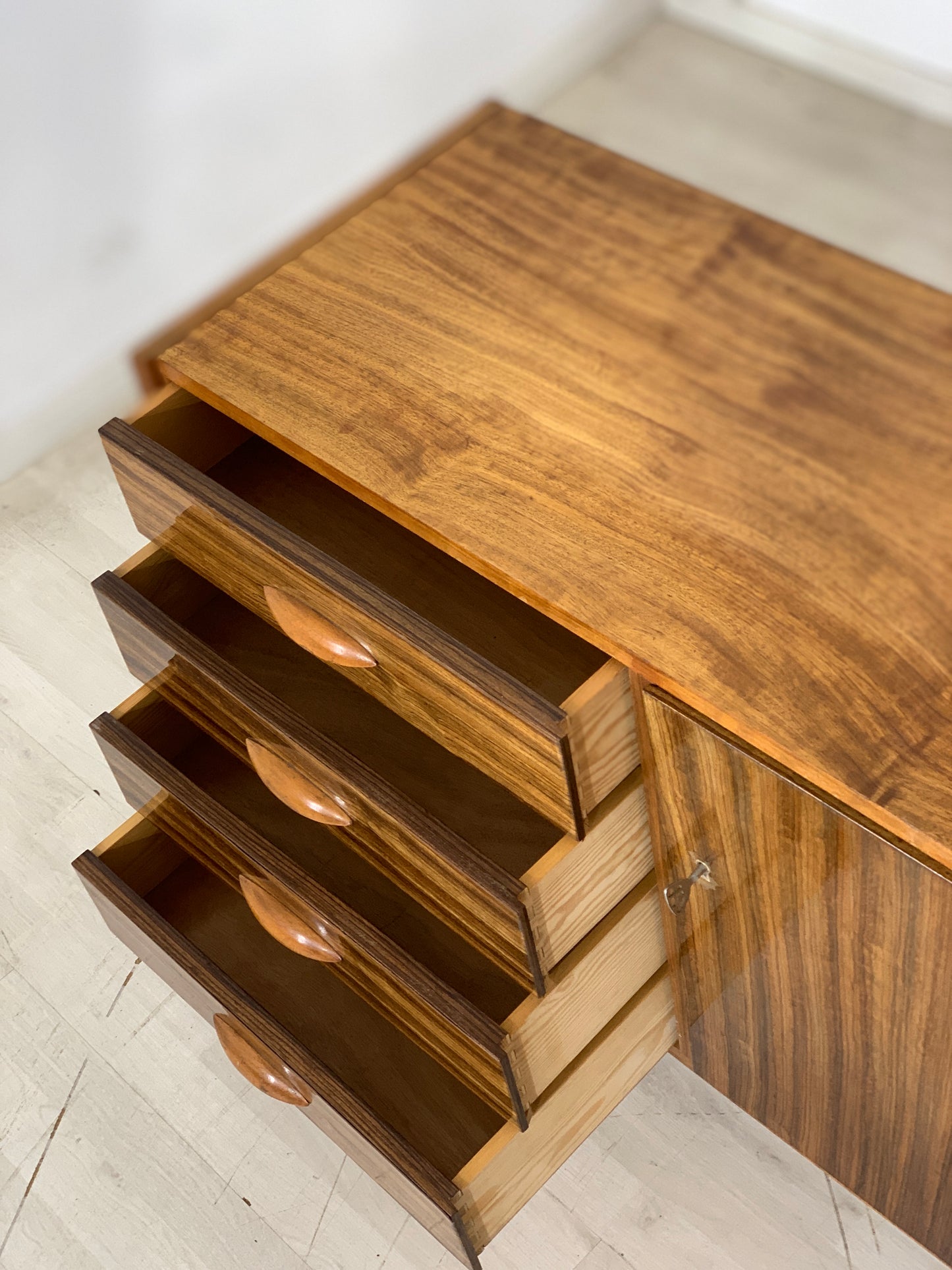 Mid Century Chest of Drawers Vanity Cabinet Linen Cabinet Vintage