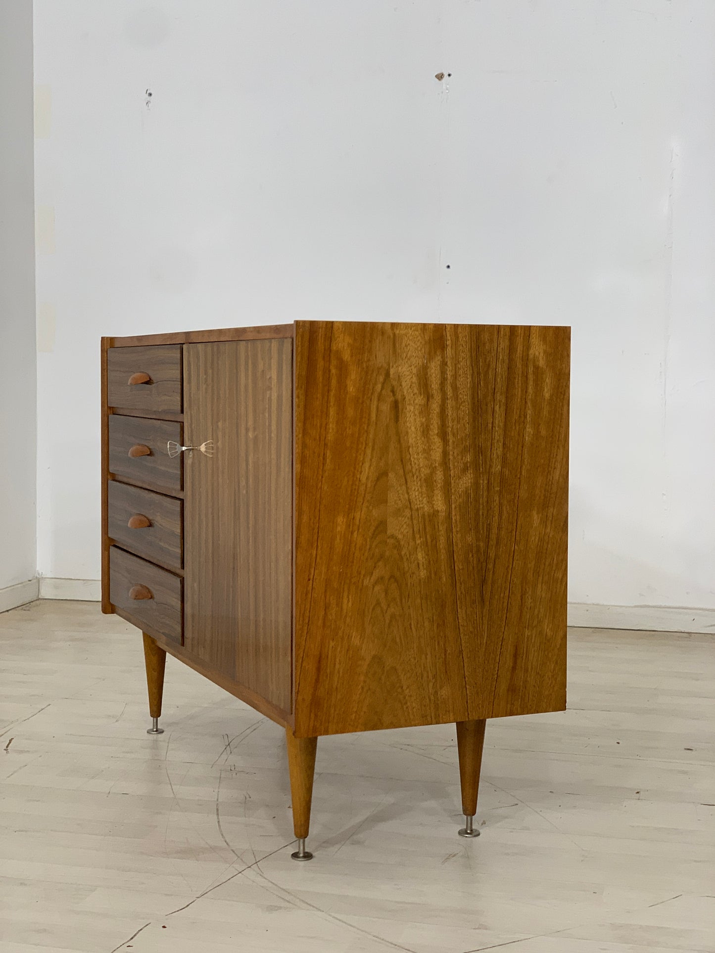 Mid Century Chest of Drawers Vanity Cabinet Linen Cabinet Vintage
