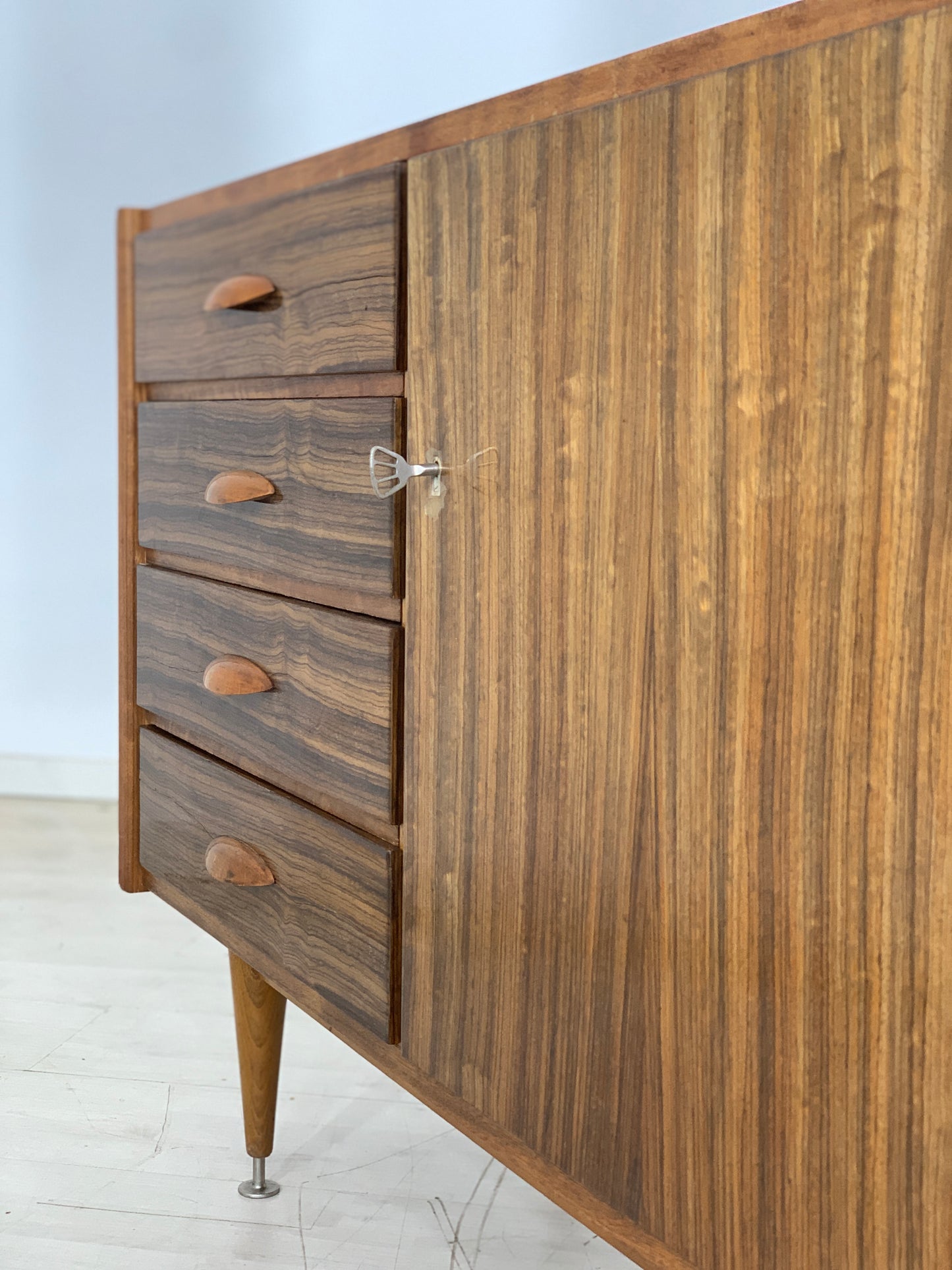 Mid Century Chest of Drawers Vanity Cabinet Linen Cabinet Vintage