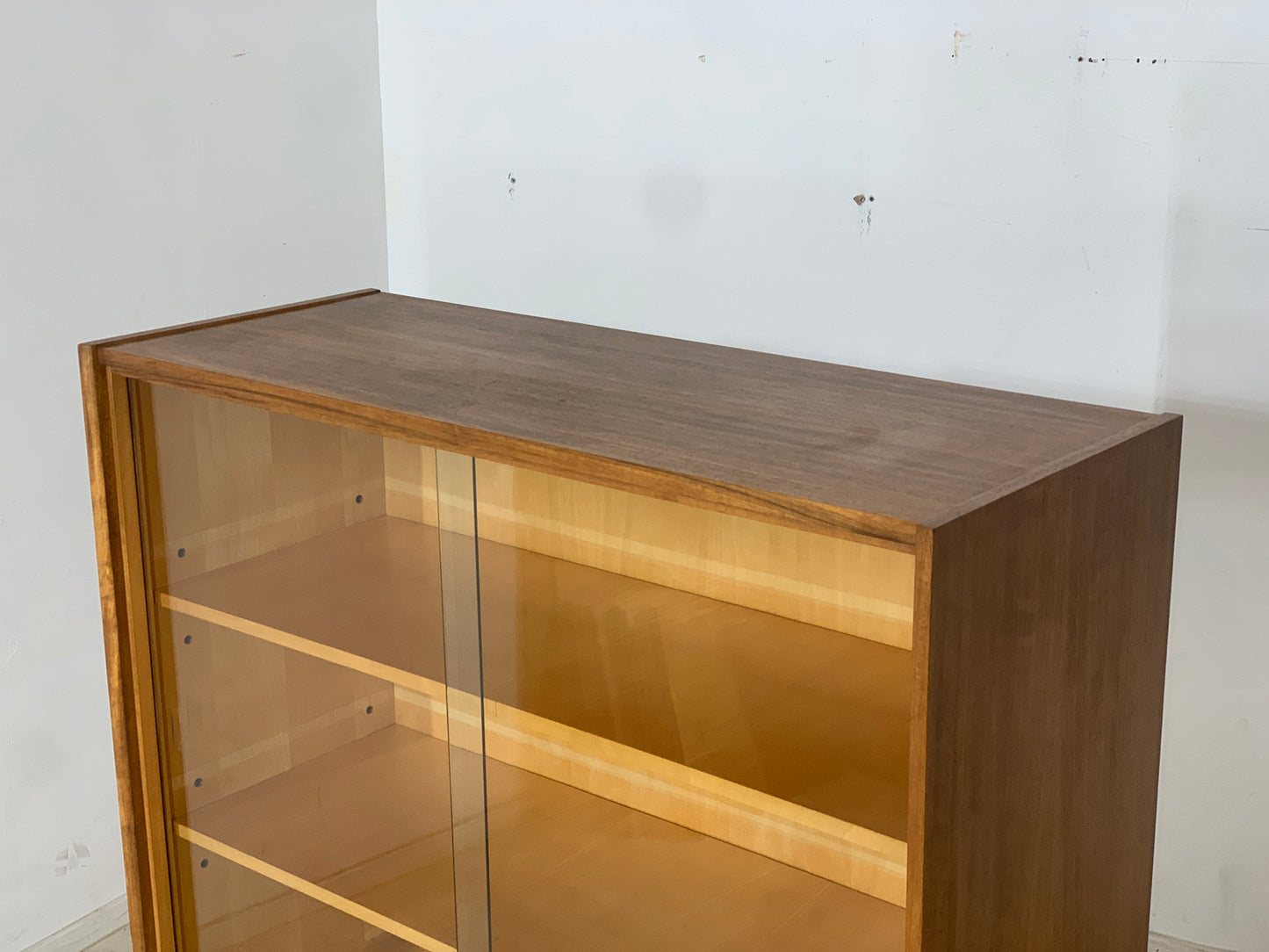 Mid Century Highboard Vitriene Geschirrschrank Schrank Vintage