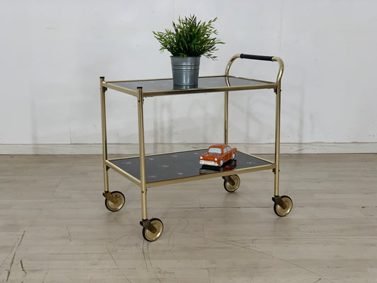 Desserte vintage du milieu du siècle, desserte à thé, desserte de bar, table d'appoint