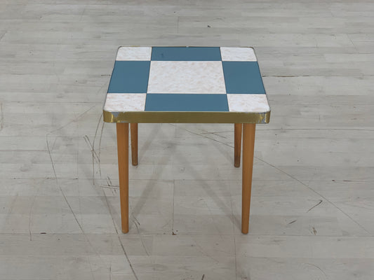 Table d'appoint vintage mignonne en forme de rein, table à fleurs, table de rangement