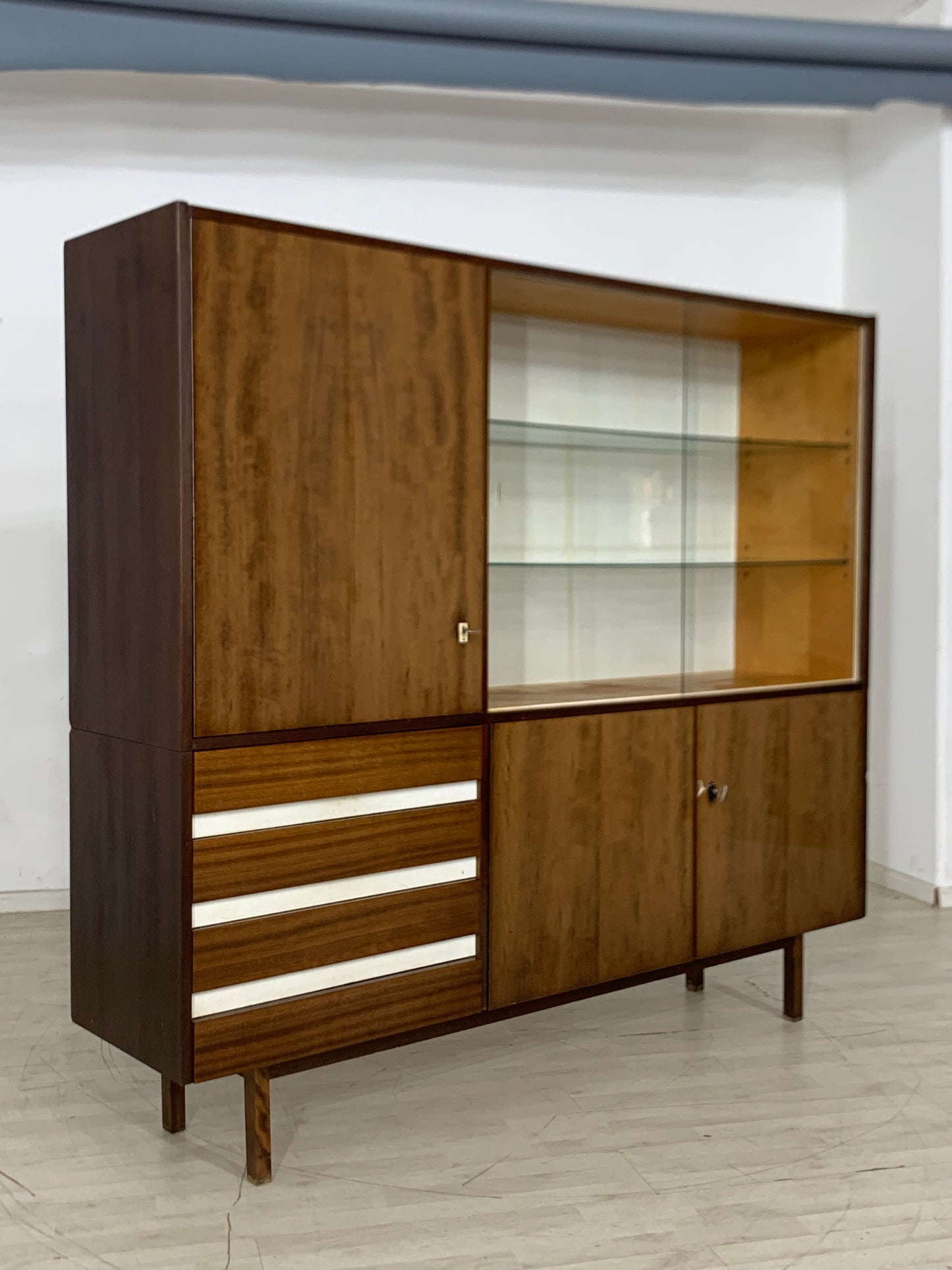 Mid Century Highboard Cabinet Buffet Living Room Cabinet Vintage