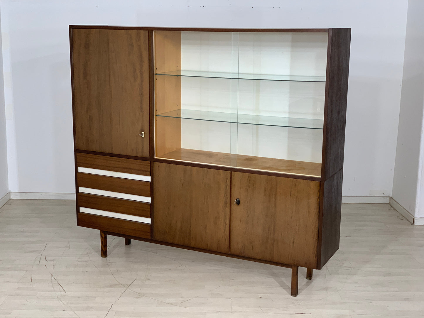 Mid Century Highboard Cabinet Buffet Living Room Cabinet Vintage