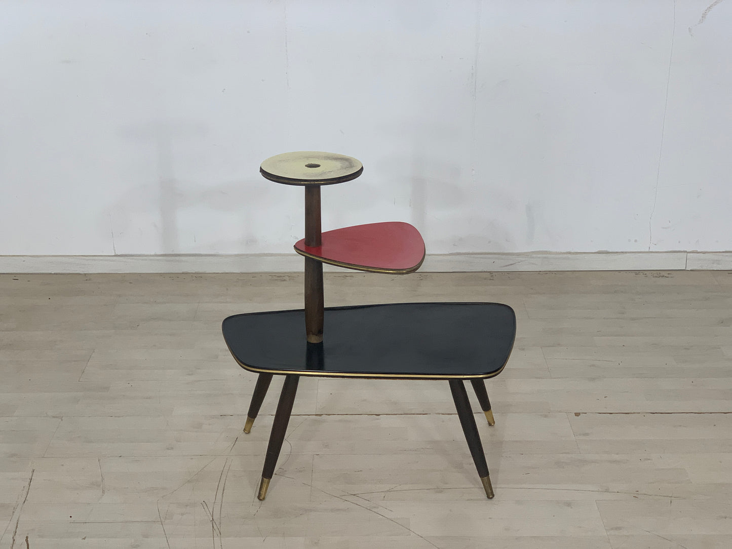 Vintage side table flower table vintage storage tiered table