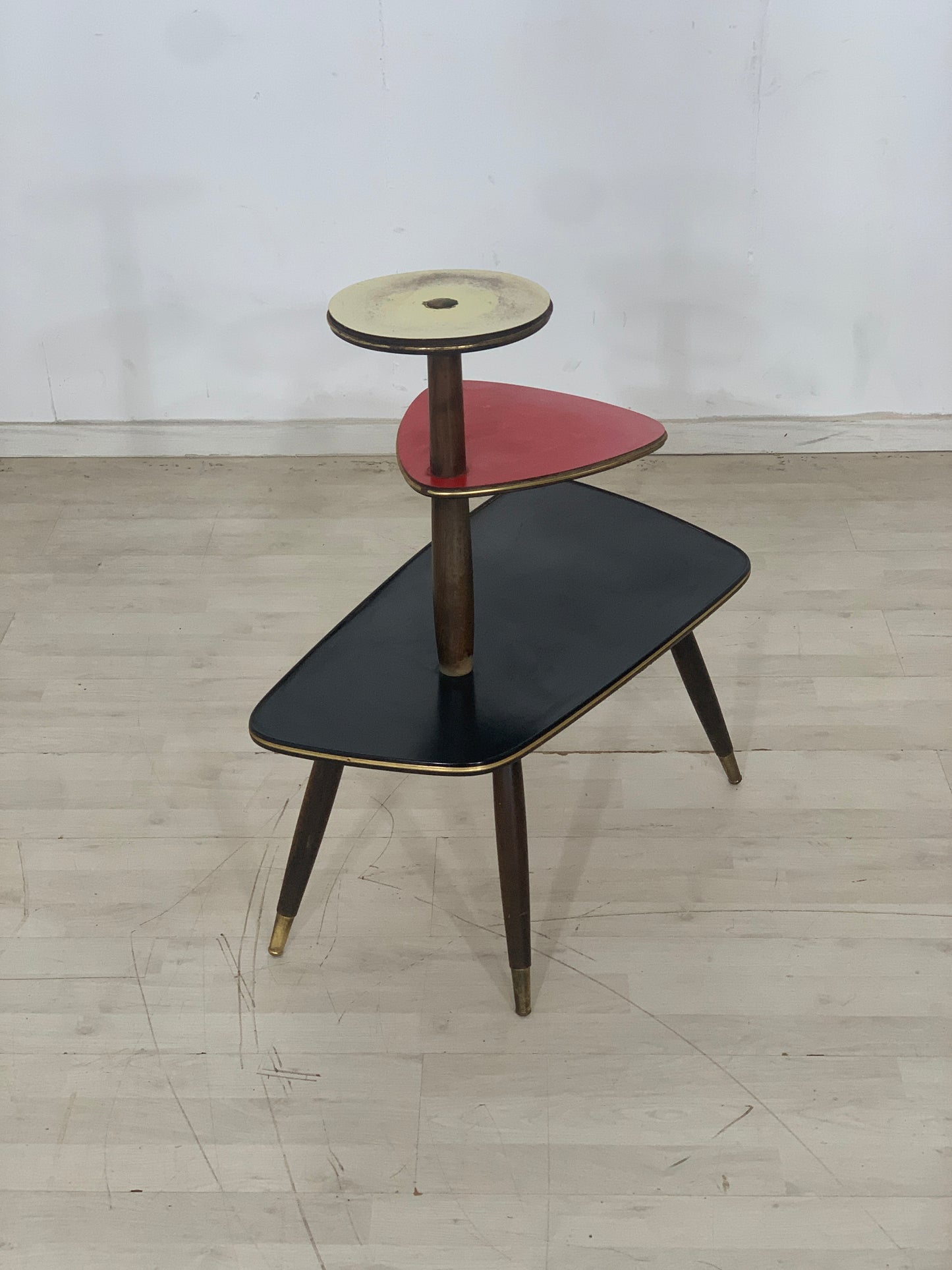 Vintage side table flower table vintage storage tiered table