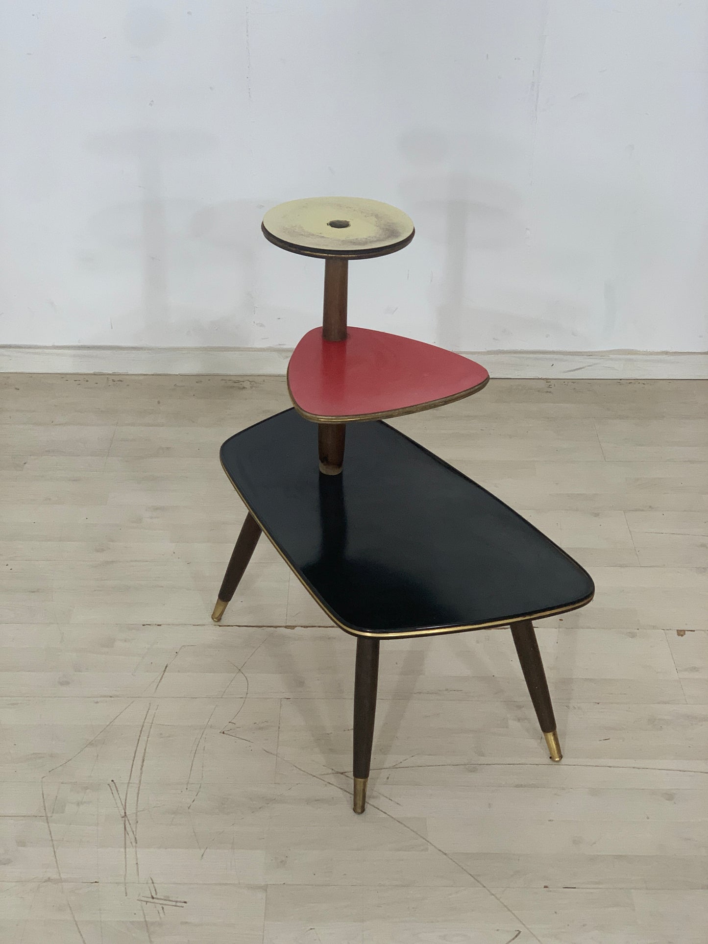 Vintage side table flower table vintage storage tiered table