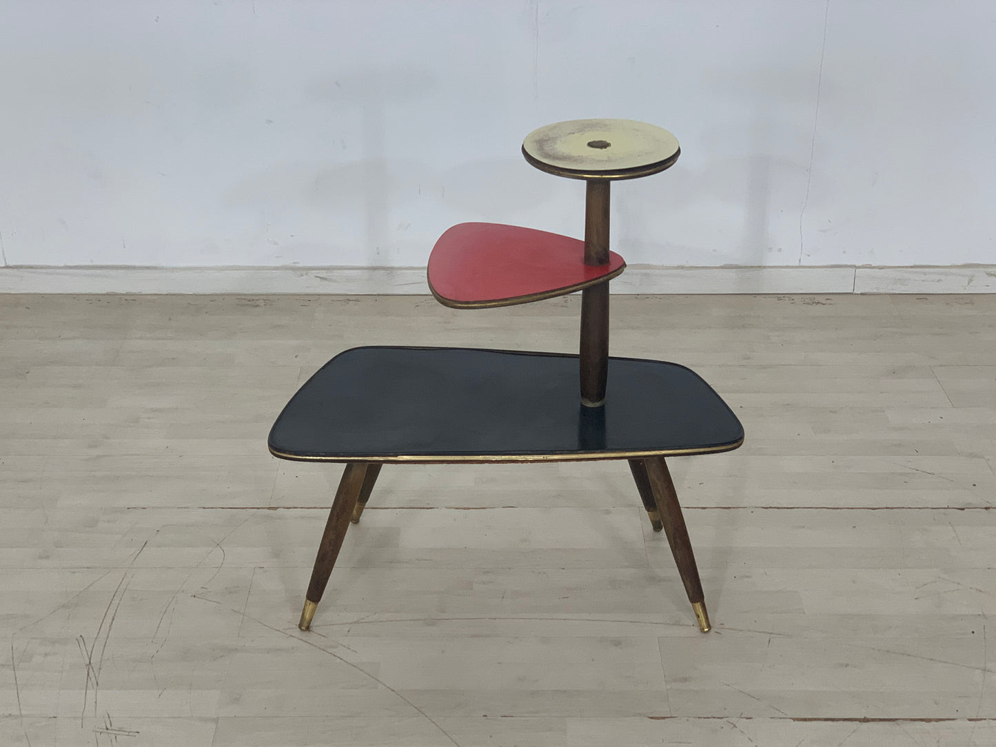 Vintage side table flower table vintage storage tiered table