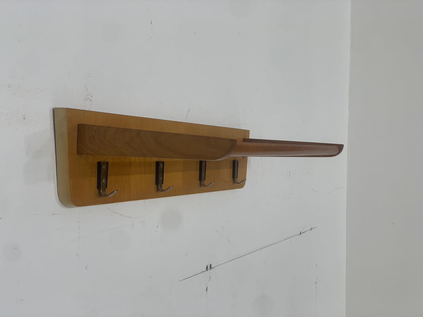 Mid Century Garderobe Garderobenanhänger Jackenständer Vintage