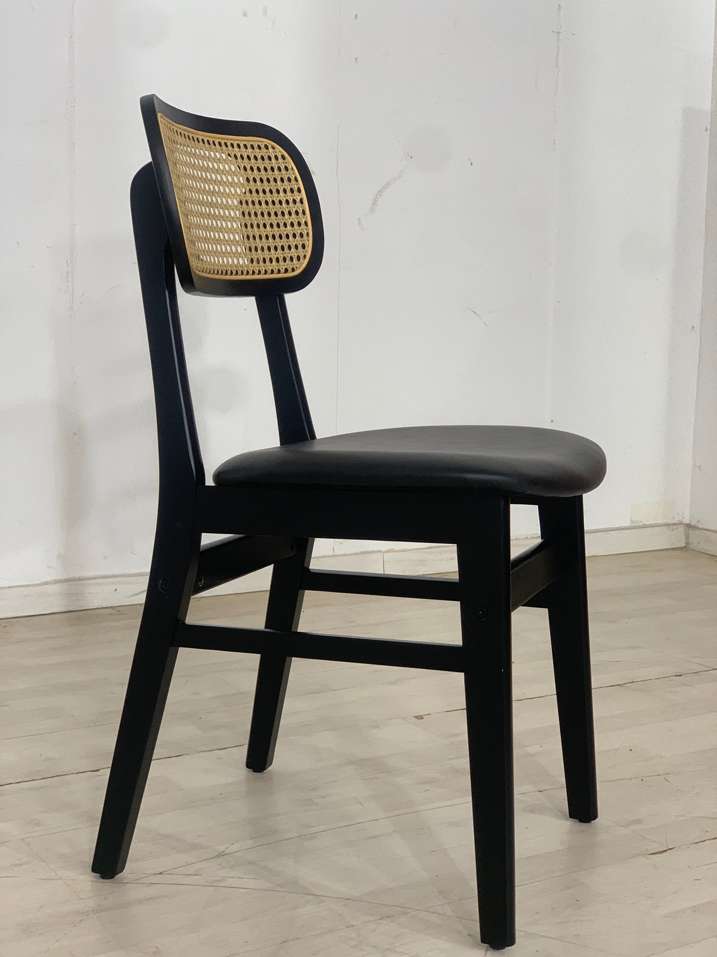 2x Vintage Stil Stühle Stuhl Esszimmerstühle Korbgeflecht Küchenstühle