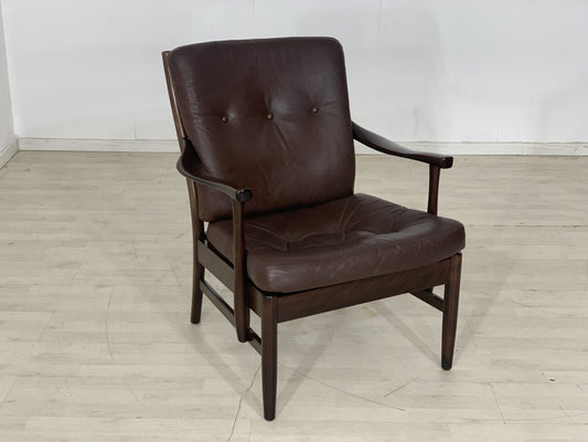 60'S DANISH ARMCHAIR ARMCHAIR LEATHER ARMCHAIR VINTAGE ARMCHAIR