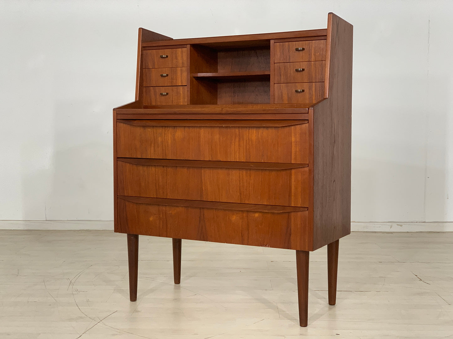 Danish Teak Sekretär Büroschrank Kommode Schrank Vintage