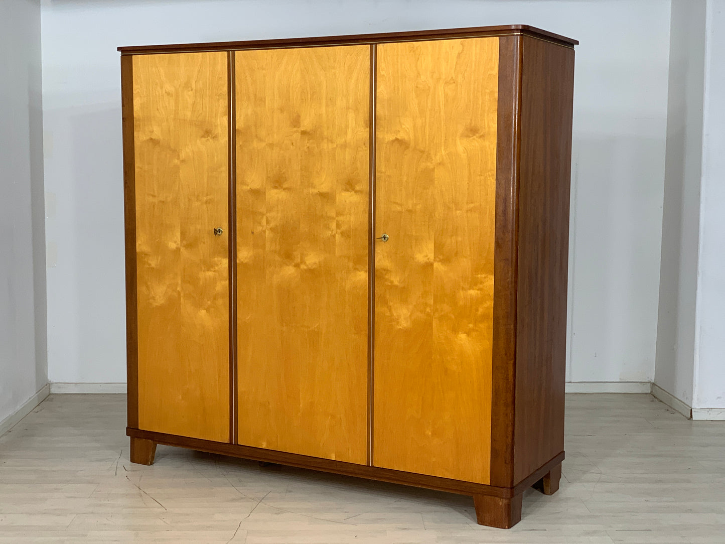 Mid Century Kleiderschrank Schrank Wardrobe Vintage