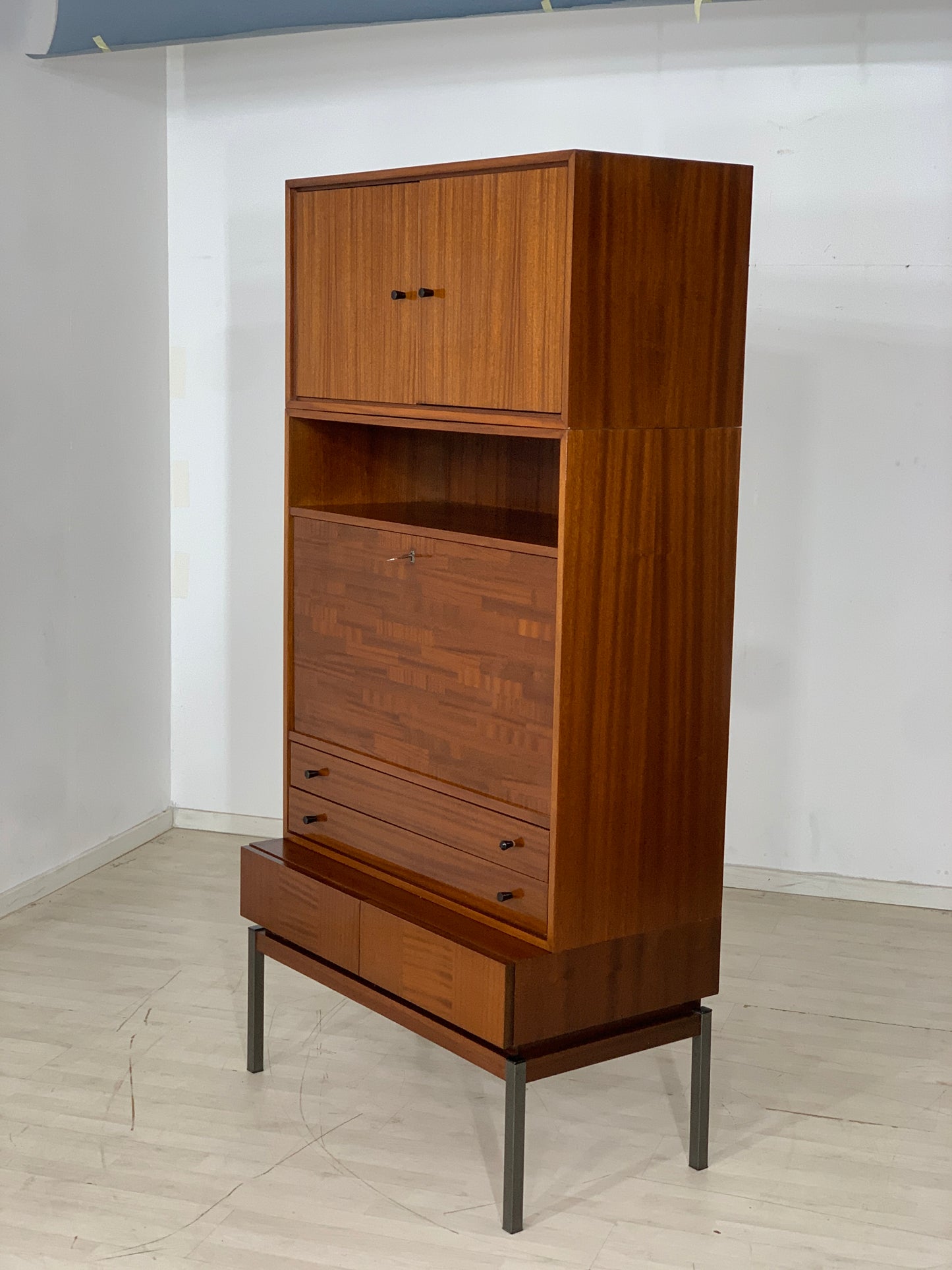 Mid Century Highboard Schrank Wohnzimmerschrank Sekretär Vintage