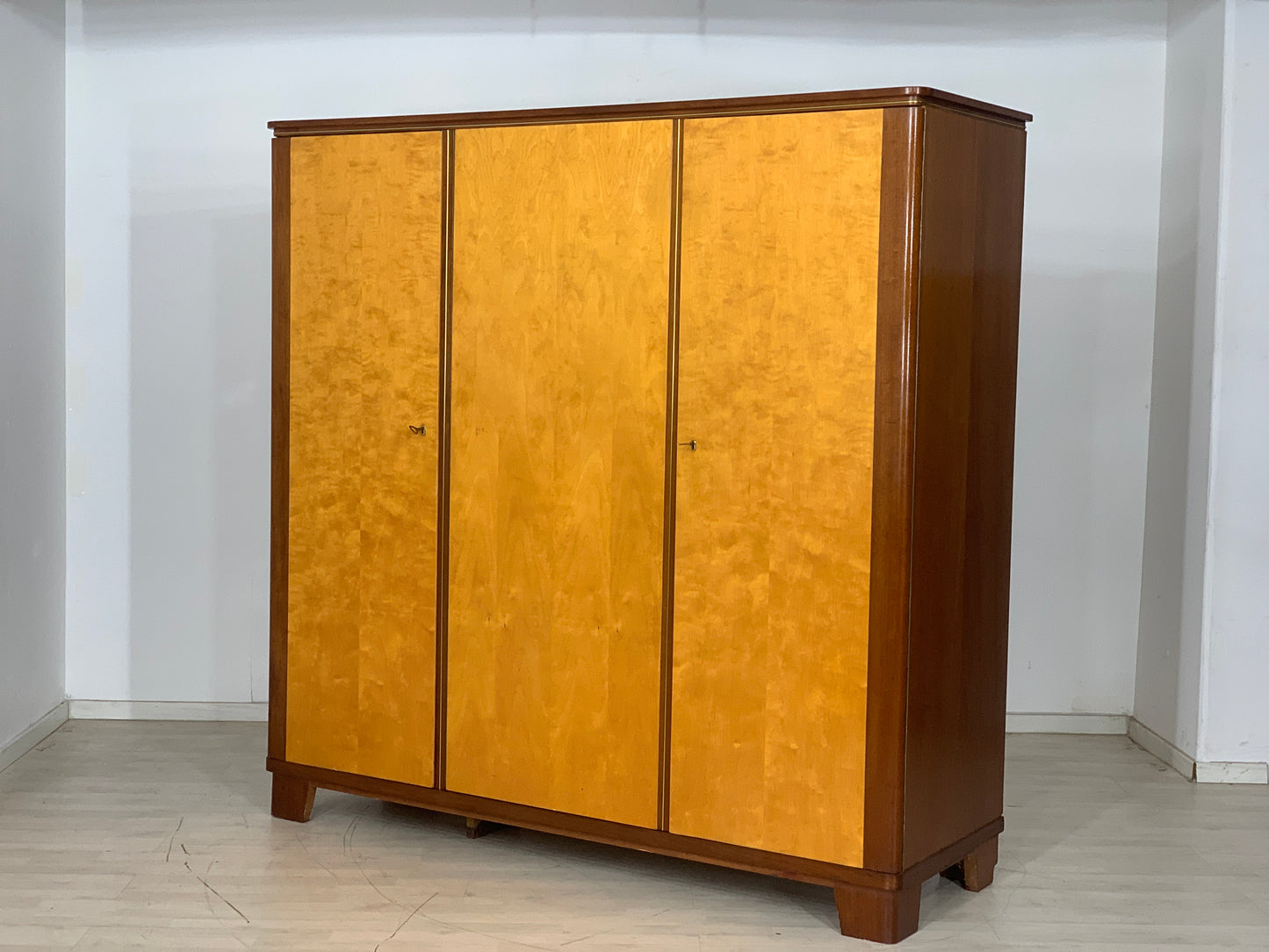 Mid Century Kleiderschrank Schrank Wardrobe Vintage