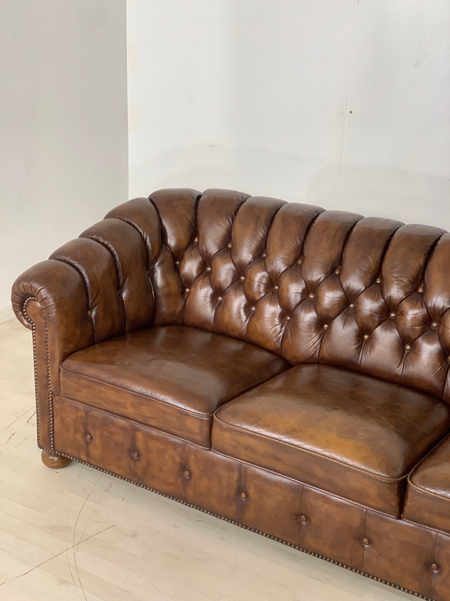 Chesterfield Sofa Couch Leder Vintage