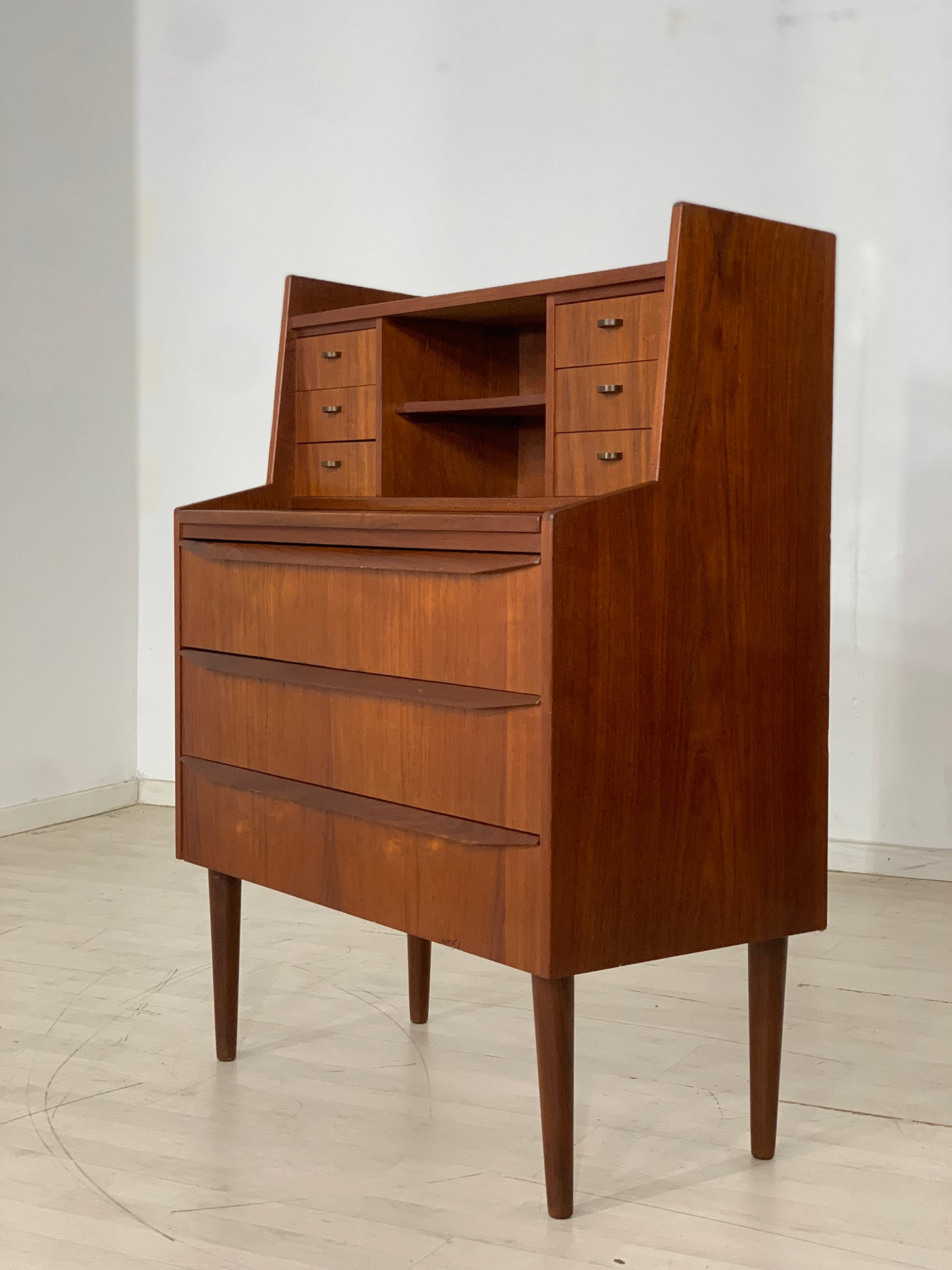 Danish Teak Sekretär Büroschrank Kommode Schrank Vintage