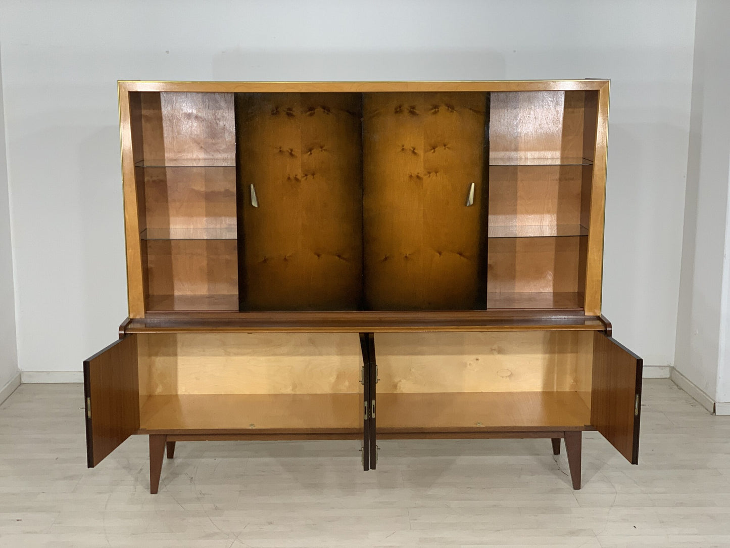 MID CENTURY HIGHBOARD TABLE CABINET LIVING ROOM CABINET BUFFET VINTAGE