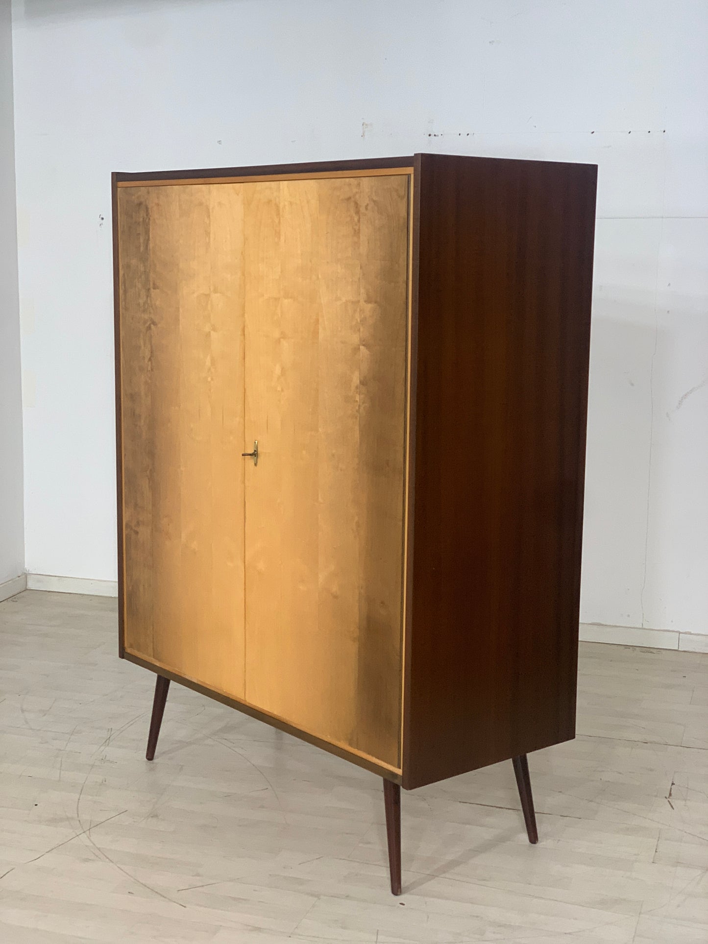 Mid Century Kleiderschrank Schrank Wäscheschrank Wardrobe Vintage