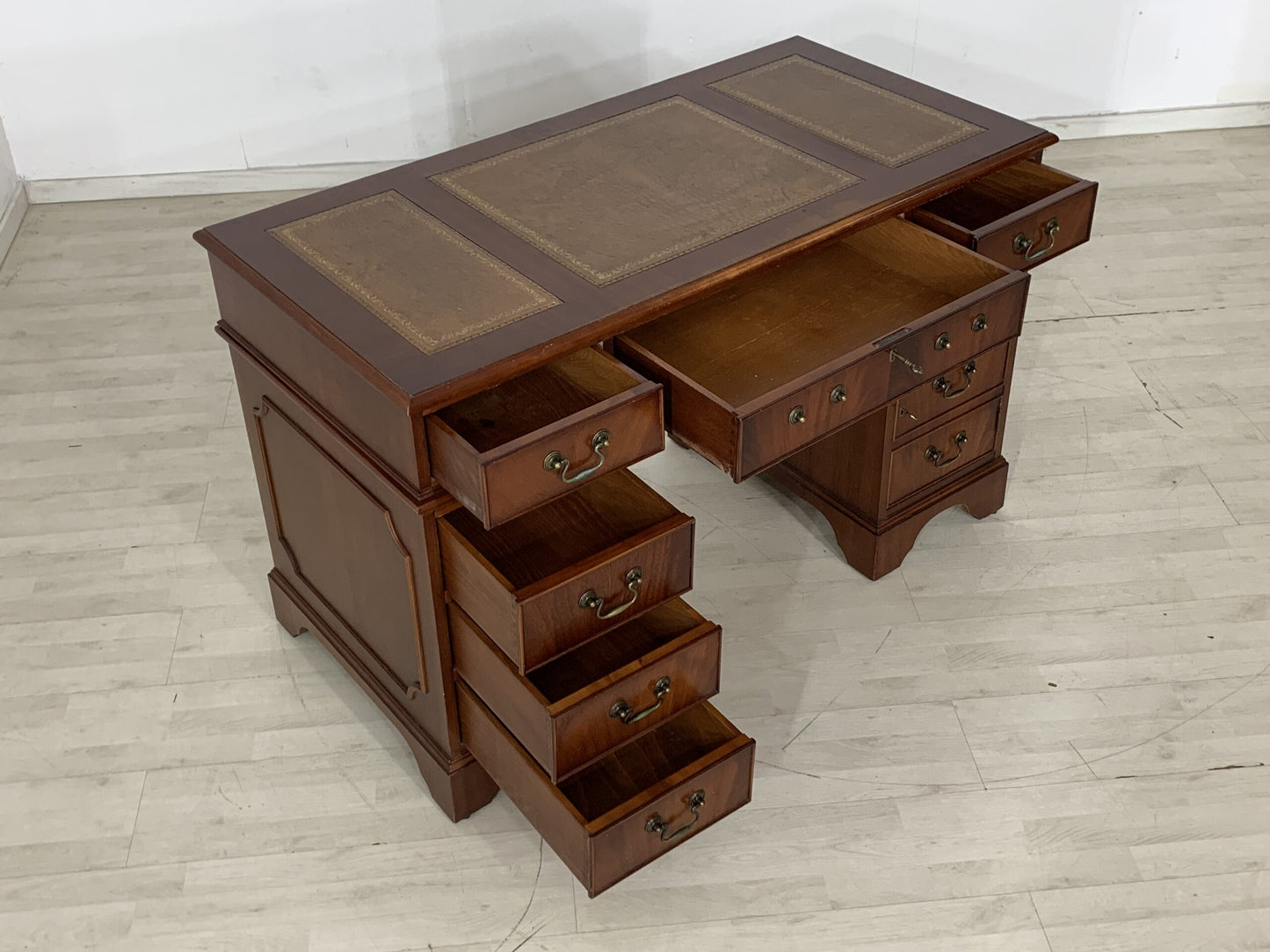 BUREAU DE STYLE COLONIAL ANGLAIS TABLE DE BUREAU TABLE DE TRAVAIL TABLE BUREAU VINTAGE