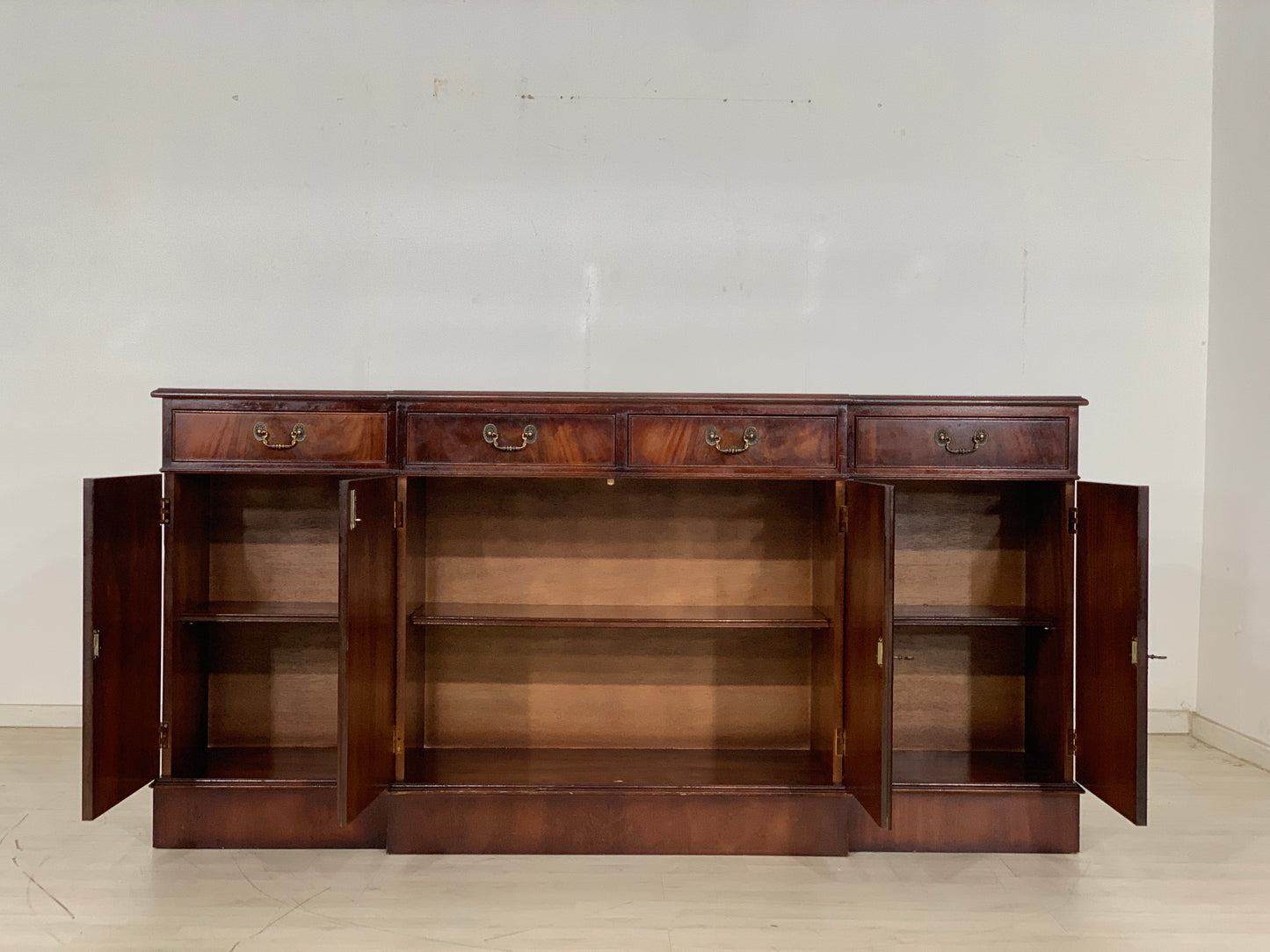 English Mahagoni Anrichte Schrank Sideboard Geschirschrank Vintage