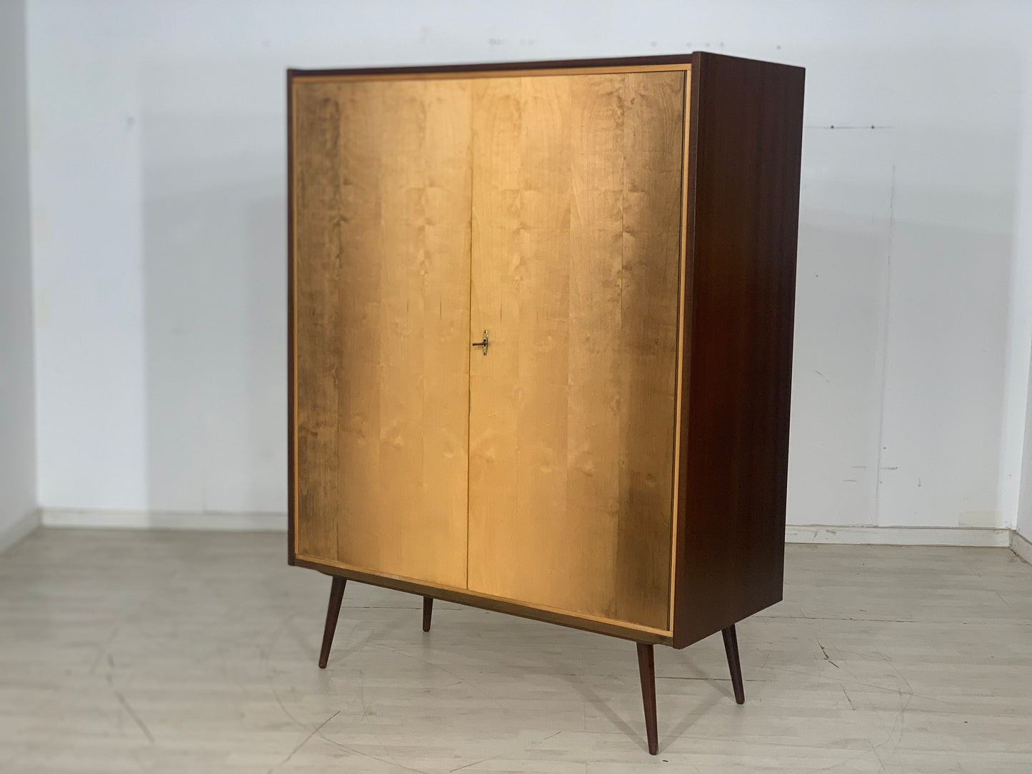 Mid Century Kleiderschrank Schrank Wäscheschrank Wardrobe Vintage