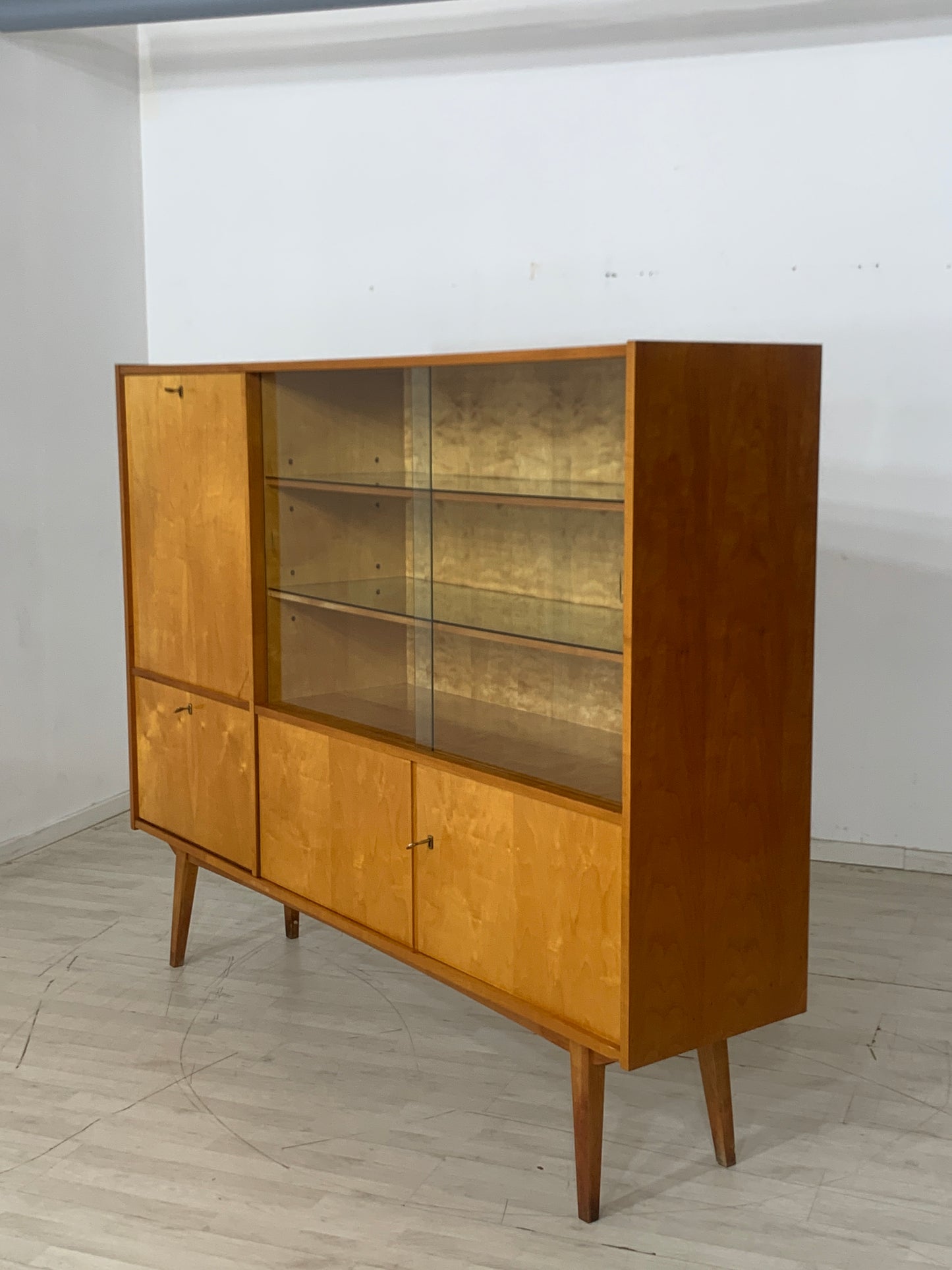 Mid Century Highboard Schrank Geschirrschrank Wohnzimmerschrank Vintage