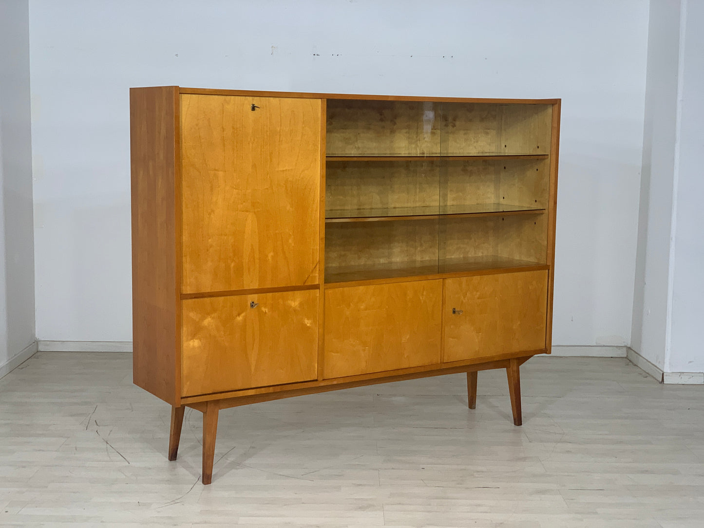 Mid Century Highboard Schrank Geschirrschrank Wohnzimmerschrank Vintage