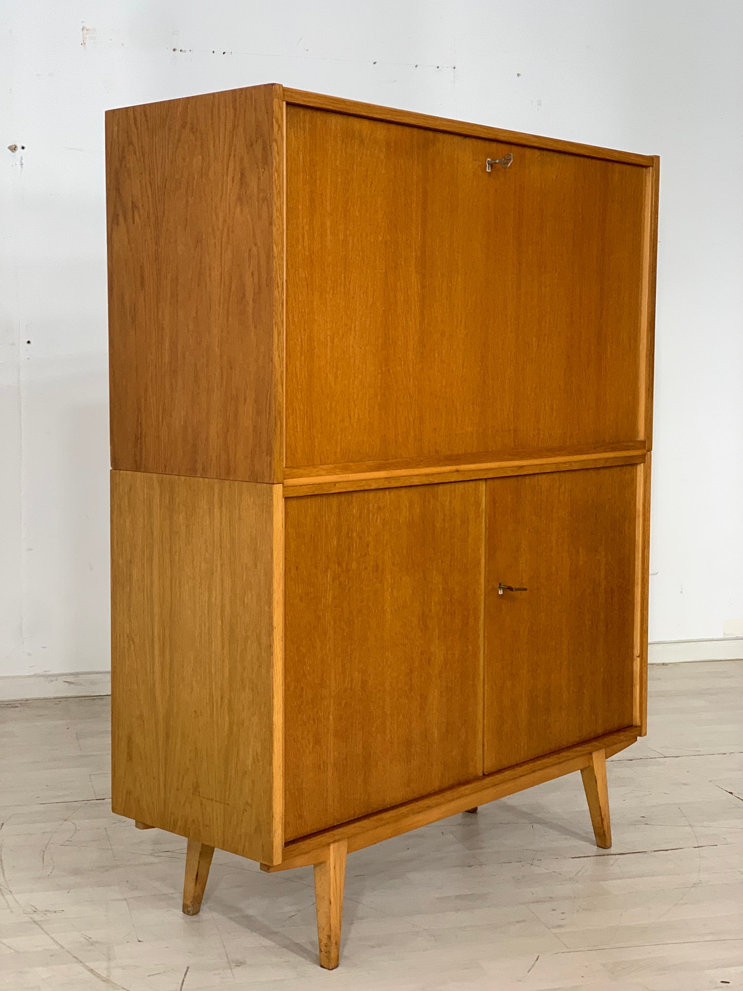 Mid Century Sekretär Schrank Highboard Vintage