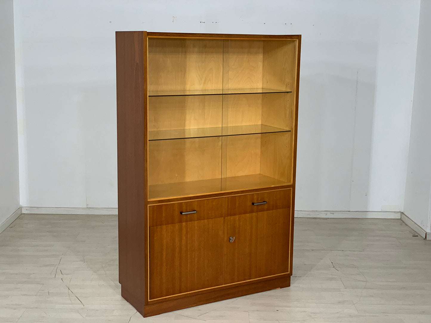 60er Jahre Vitrine Anrichte Wohnzimmerschrank Vintage Highboard