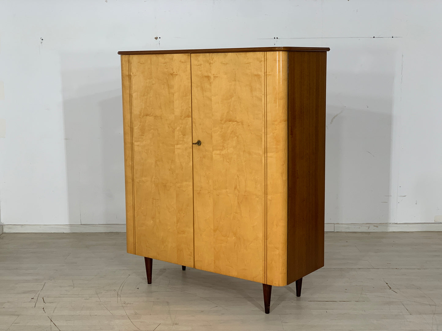 Mid Century Kleiderschrank Schrank Wäscheschrank Wardrobe Vintage