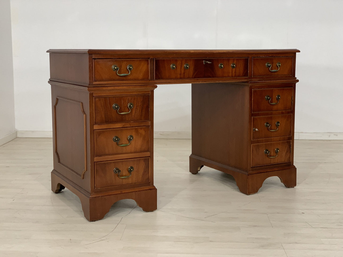 BUREAU DE STYLE COLONIAL ANGLAIS TABLE DE BUREAU TABLE DE TRAVAIL TABLE BUREAU VINTAGE