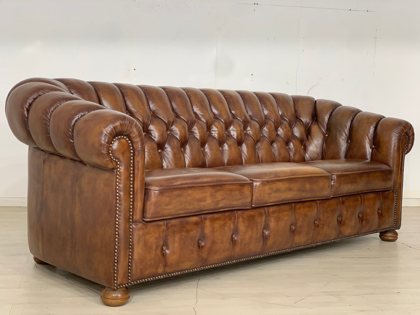 Chesterfield Sofa Couch Leder Vintage