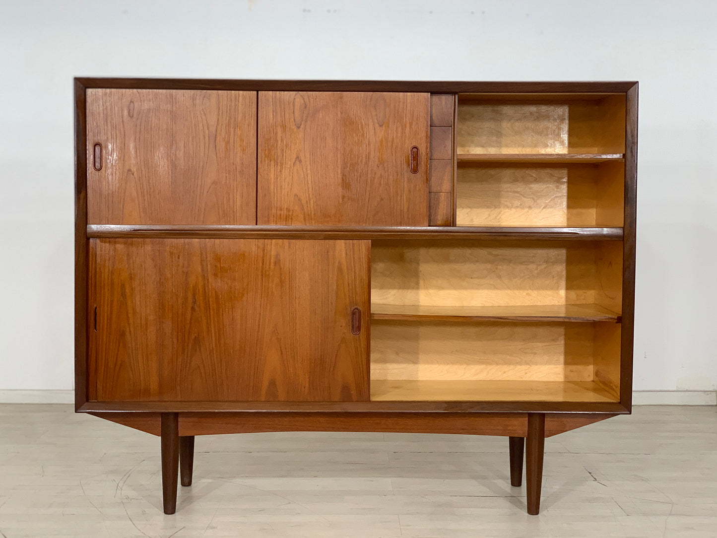 Danish Teak Highboard Schrank Wohnzimmerschrank Vintage