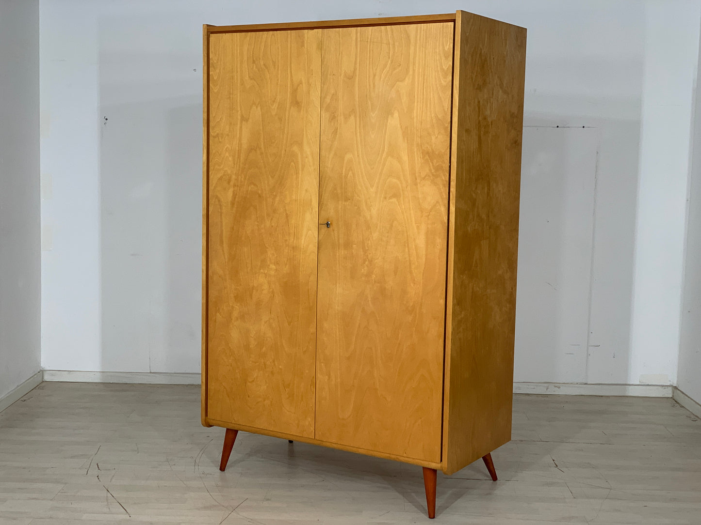 Mid Century Kleiderschrank Schrank Wardrobe Vintage