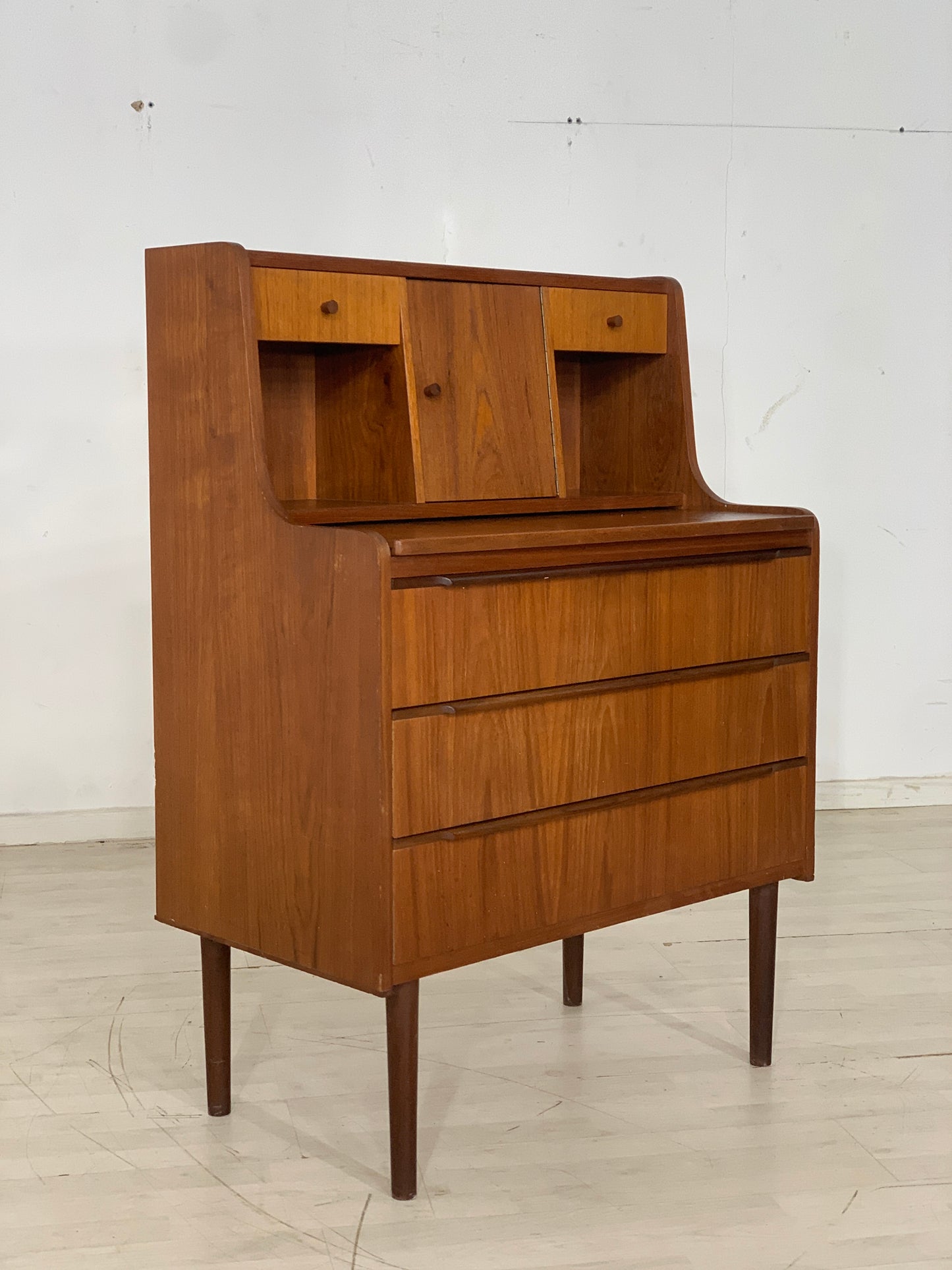 Danish Teak Sekretär Schreibschrank Kommode Schminktisch Vintage