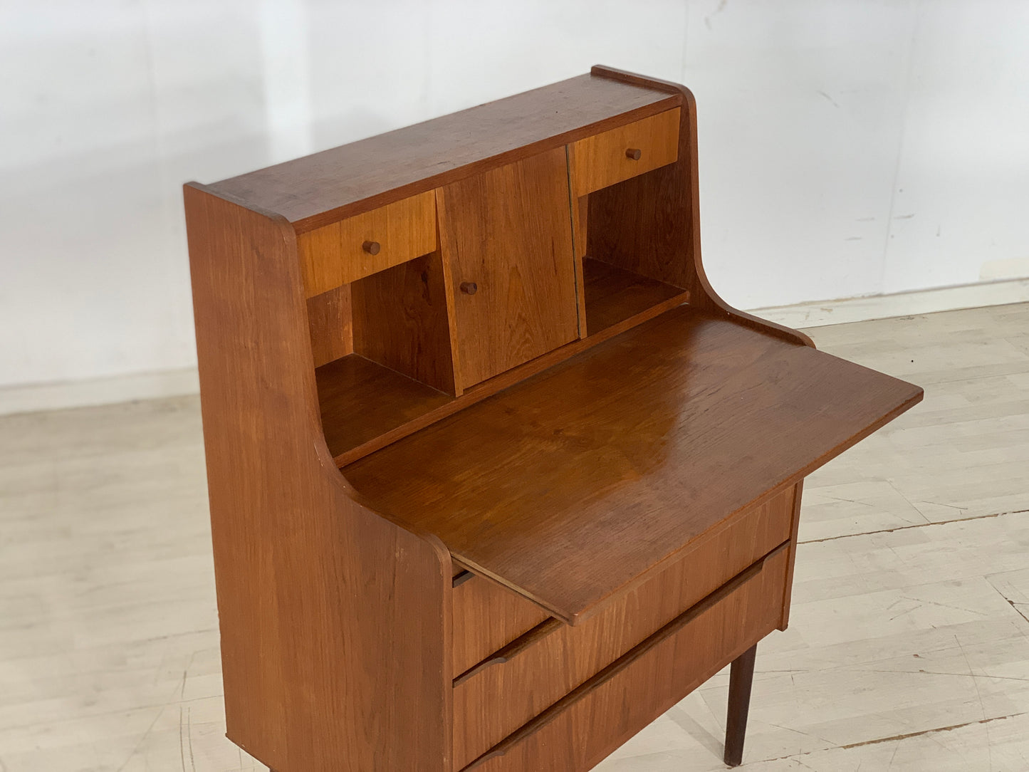 Danish Teak Sekretär Schreibschrank Kommode Schminktisch Vintage