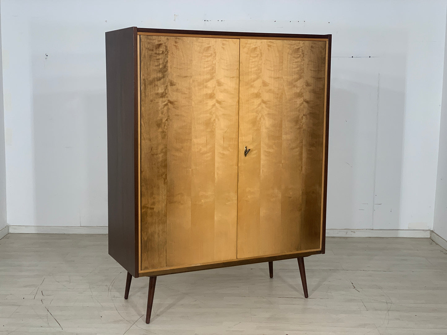 Mid Century Kleiderschrank Schrank Wäscheschrank Wardrobe Vintage