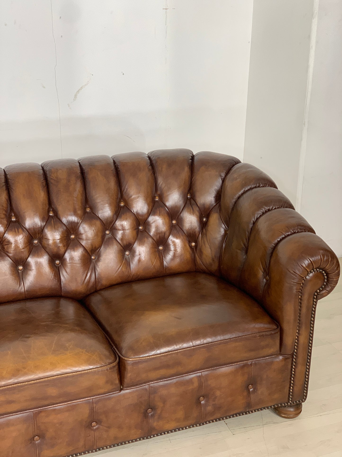 Chesterfield Sofa Couch Leder Vintage