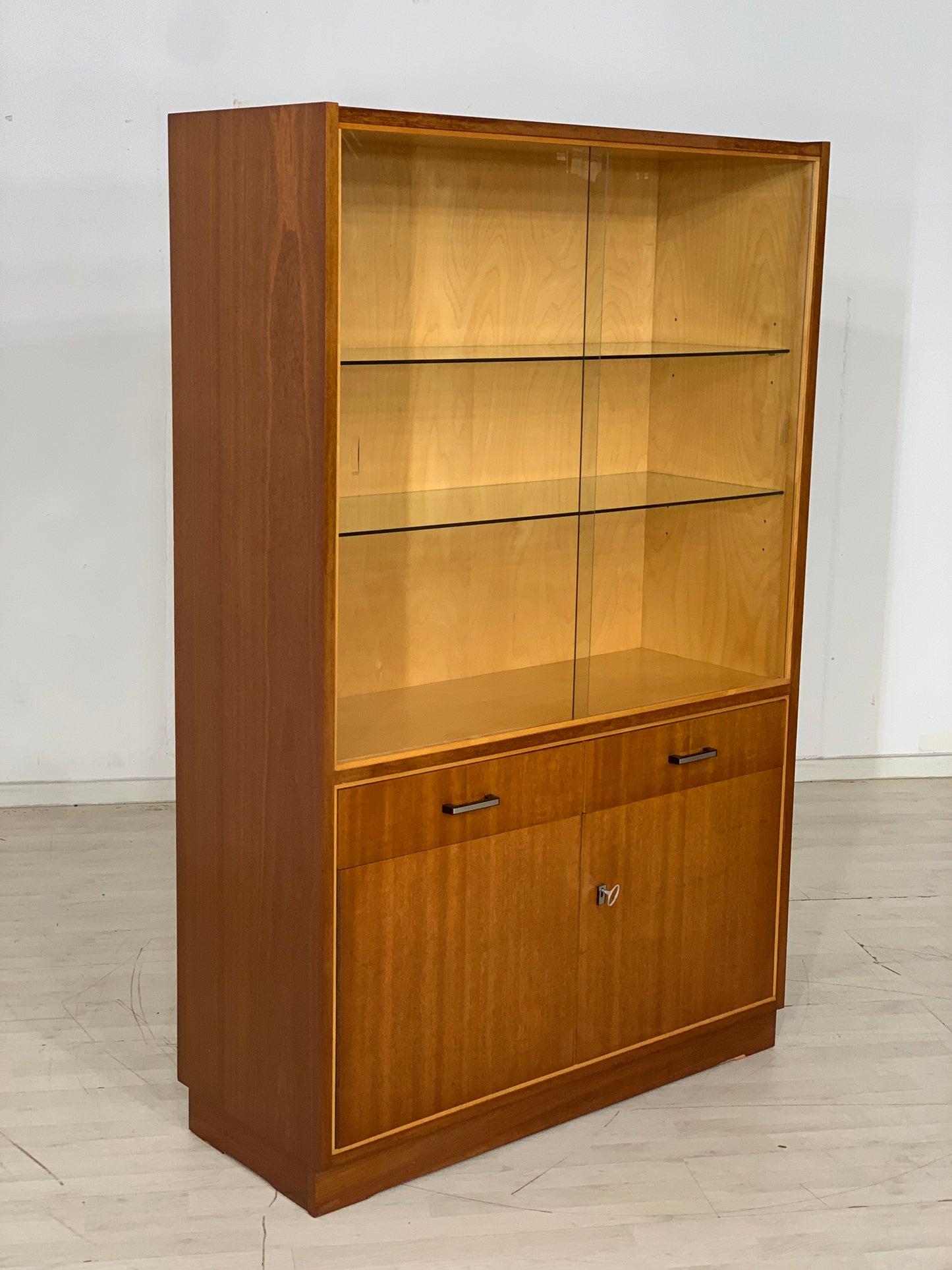 60er Jahre Vitrine Anrichte Wohnzimmerschrank Vintage Highboard