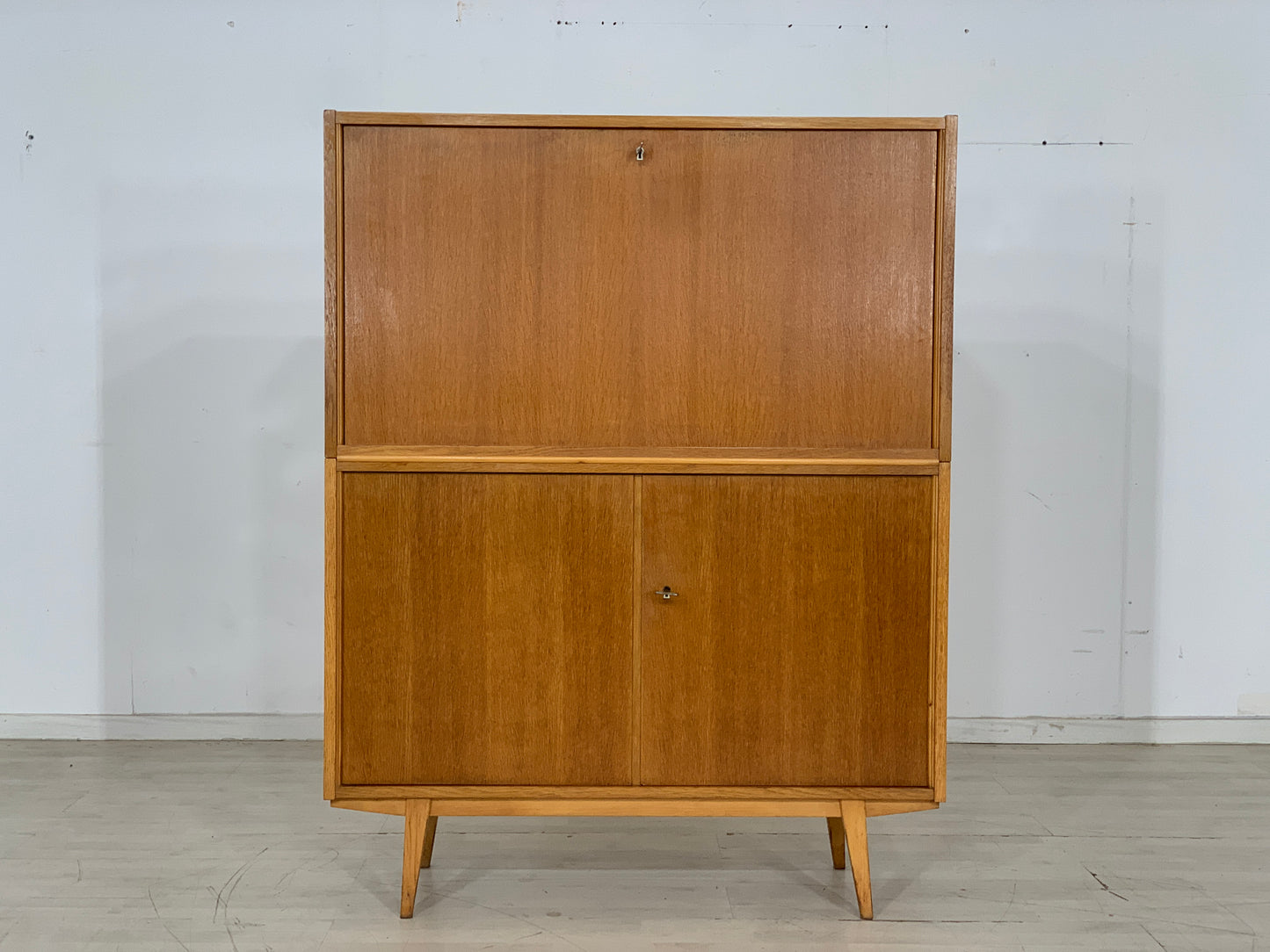 Mid Century Sekretär Schrank Highboard Vintage