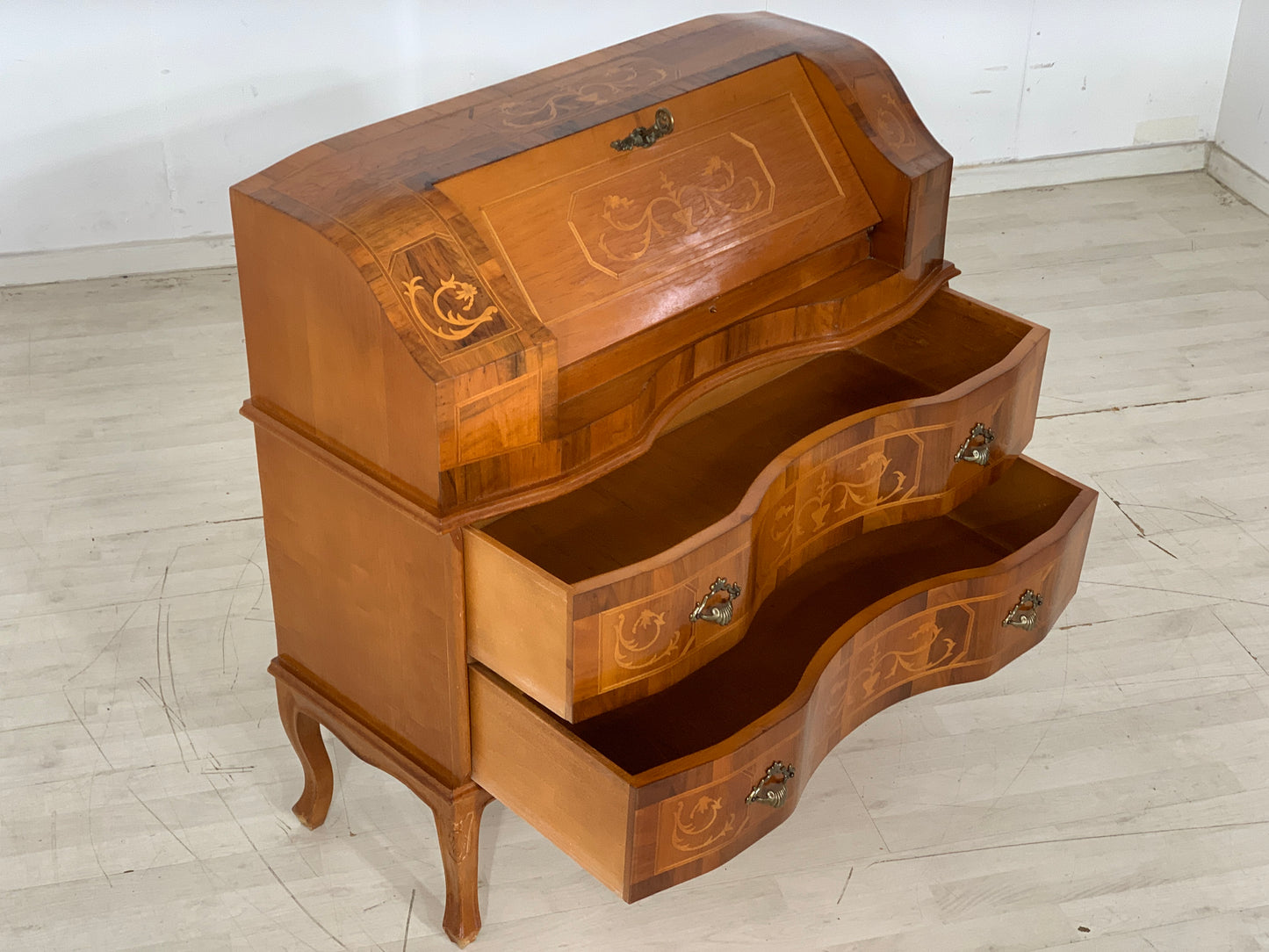 Barockstil Sekretär Kommode Schreibschrank Vintage