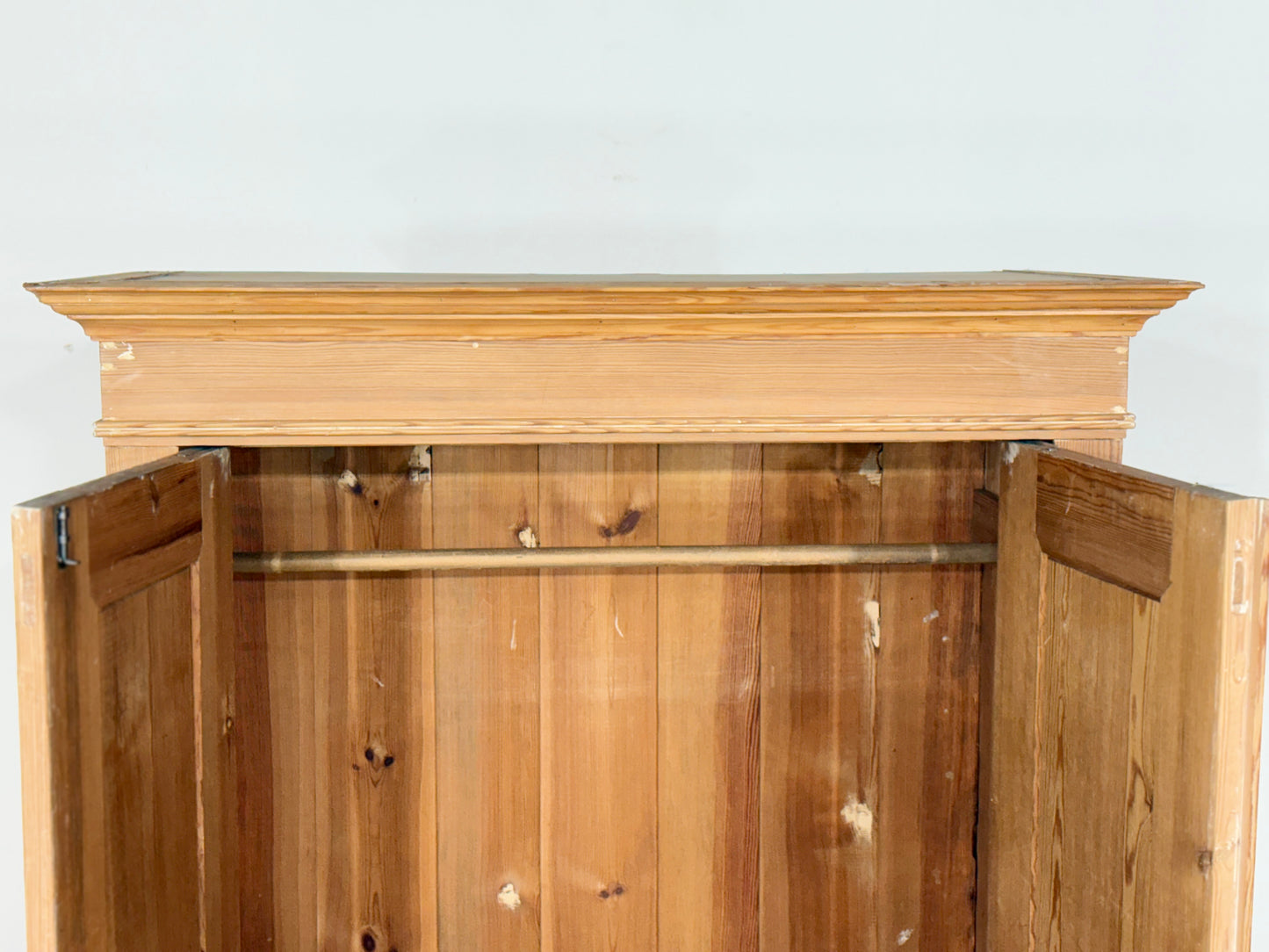 Gründerzeit Holz Schrank Kleiderschrank Wäscheschrank um 1900